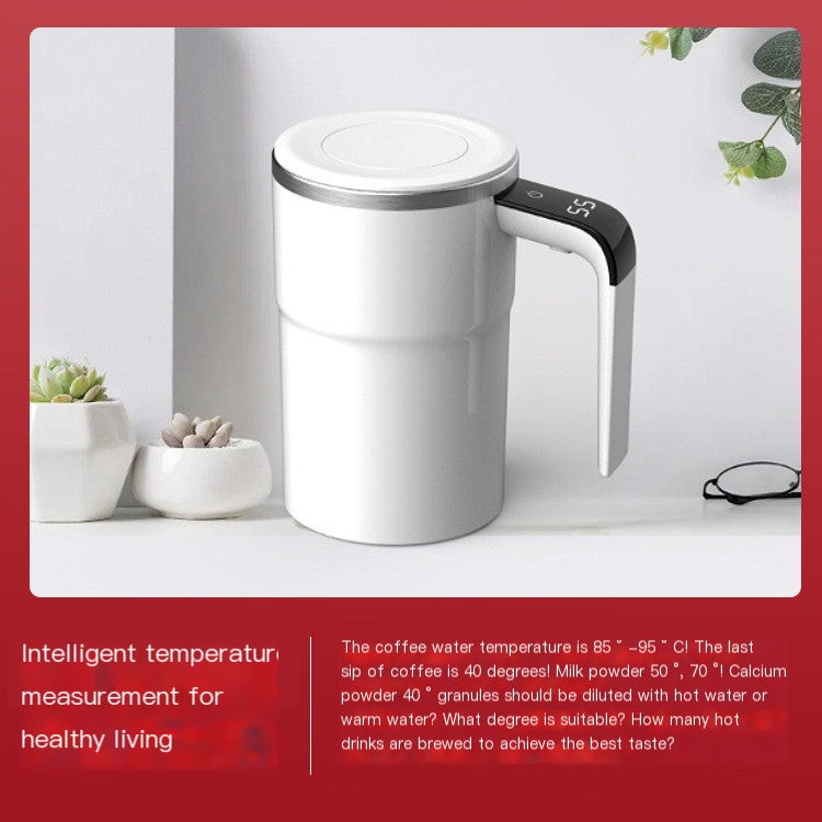 Intelligent temperature measuring magnetic automatic stirring cup electric portable coffee cup milkshake cup fitness protein shake shaker cup