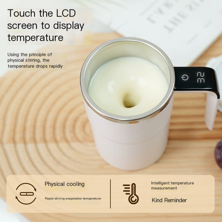 Intelligent temperature measuring magnetic automatic stirring cup electric portable coffee cup milkshake cup fitness protein shake shaker cup